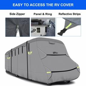 img 2 attached to Protect Your Class C Motorhome With IiSPORT'S Rip-Stop RV Dash Cover - Windproof Camper Storage Cover For 26'-29' RVs