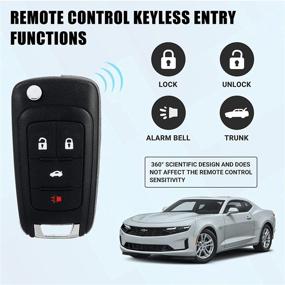 img 3 attached to 🔑 Pilida Key Fob Keyless Entry Remote Control for Chevy Cruze Malibu GMC OHT01060512 Flip Fob (4 Button, Pack of 2)