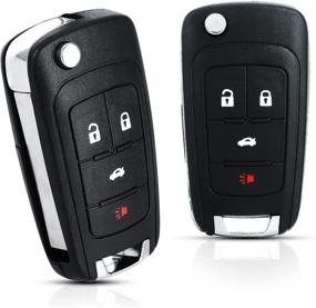 img 4 attached to 🔑 Pilida Key Fob Keyless Entry Remote Control for Chevy Cruze Malibu GMC OHT01060512 Flip Fob (4 Button, Pack of 2)