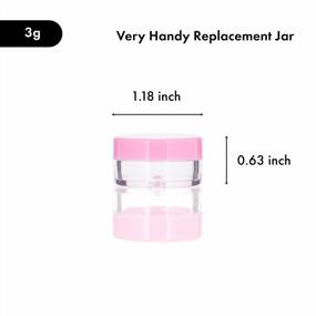 img 2 attached to Set Of 60 Pink 3 Gram BPA-Free Plastic Cosmetic Jars With Lids For Creams, Lotions, Toners, Lip Balms And Makeup Sampling