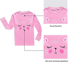 img 3 attached to 100% Cotton Long Sleeve Pyjamas Set For Little Girls By KikizYe - Perfect PJs For A Big Sleepover