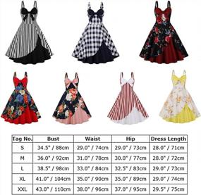 img 1 attached to Retro Floral Swing Dress For Women - Perfect For Tea Parties, Summer Cocktails, And Bodycon Events – Featuring A Stylish Bowknot Design In Rockabilly 1950S Fashion