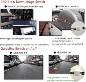 img 2 attached to 📷 High-Quality Mini Metal Body Rear View Backup Camera: Enhance Car Safety with Night Vision & Selectable Image/Guideline - Fits Pickup SUV RV Van Tailgate Liftgate Mounting, 6V-16V Universal