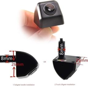 img 1 attached to 📷 High-Quality Mini Metal Body Rear View Backup Camera: Enhance Car Safety with Night Vision & Selectable Image/Guideline - Fits Pickup SUV RV Van Tailgate Liftgate Mounting, 6V-16V Universal