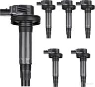 set of 6 ignition coil packs compatible with ford edge explorer flex fusion taurus - lincoln mks mkt mkx mkz - mazda 6 cx-9 - mercury sable 3.5l 3.7l v6 - dwvo логотип