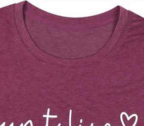 img 1 attached to Aunt Life T Shirt Auntie Shirts Women Cute Heart Aunt Vibes Shirt Casual Short Sleeve Aunt Gift Shirts Tops