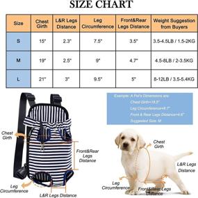 img 3 attached to 🐶 Adjustable Legs Out Dog Carrier Backpack - Hands-Free Chest Pet Backpack for Small to Medium Dogs and Cats