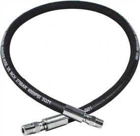 img 4 attached to YAMATIC 4FT Pressure Washer Jumper Hose With Stainless Steel Swivel Connector - Perfect For Hose Reels And Power Washers Up To 4000 PSI