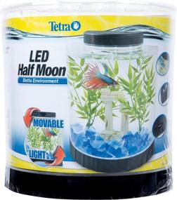 img 4 attached to 🐠 Tetra LED Half Moon Aquarium Kit 1.1 Gallons: Perfect Betta Fish Tank in Black (29049)