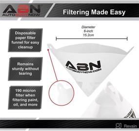 img 1 attached to 🔍 ABN Strainer Cone Funnel with Filter Top 50-Pack - Ideal for Paint, Automotive, and More - Disposable 190 Micron Fine Nylon Mesh