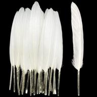 100pcs white natural goose quill feathers 3-6 inches for dream catchers diy wedding party decorations logo