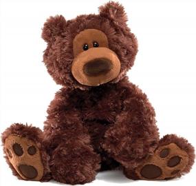 img 4 attached to Adorable 12" Chocolate Brown GUND Philbin Classic Teddy Bear - A Premium Stuffed Animal For Ages 1 And Up!