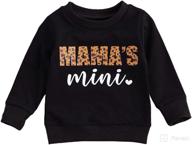 👶 mama's mini: stylish long sleeve shirts for toddler baby girls - comfy pullover sweatshirt tops, perfect for fall outfits logo