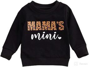 img 4 attached to 👶 Mama's Mini: Stylish Long Sleeve Shirts for Toddler Baby Girls - Comfy Pullover Sweatshirt Tops, Perfect for Fall Outfits