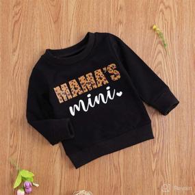 img 3 attached to 👶 Mama's Mini: Stylish Long Sleeve Shirts for Toddler Baby Girls - Comfy Pullover Sweatshirt Tops, Perfect for Fall Outfits