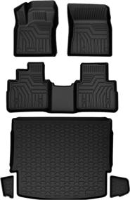 img 4 attached to 🚘 Mixsuper Custom Fit Floor Mats & Cargo Liner for 2021-2023 Nissan Rogue: All-Weather, Durable 2 Row Liners & Trunk Mat Set (Excludes Nissan Rogue Sport)