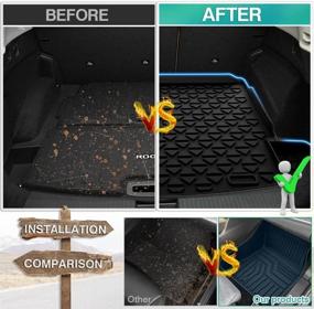 img 2 attached to 🚘 Mixsuper Custom Fit Floor Mats & Cargo Liner for 2021-2023 Nissan Rogue: All-Weather, Durable 2 Row Liners & Trunk Mat Set (Excludes Nissan Rogue Sport)