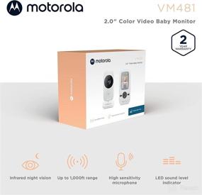 img 3 attached to 📹 Motorola VM481 Video Baby Monitor - 1000ft Range, 2.4 GHz Wireless, 2" Color Screen
