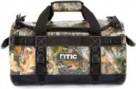 rtic duffel bag, small, kanati camo, waterproof, puncture resistant, traveling, camping, sports, weekender logo