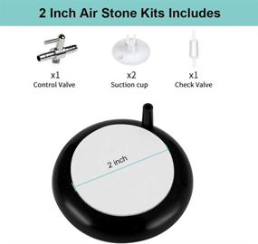 img 1 attached to Hygger Aquarium Air Stone Kit - Hydroponics Fish Tank Bubbler with Round Air Stone Disk for Small Bubbles & Ultra-High Dissolved Oxygen Diffusion