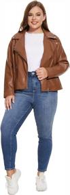 img 3 attached to Fahsyee Women'S Faux Leather Motorcycle Jacket, Short Zip Up Biker Outwear Slim Fit Coat