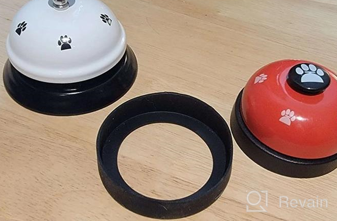 img 1 attached to 2PCS Metal Pet Door Bells - Comsmart Dog Potty Training Bells With Non-Skid Rubber Base For Puppy Kitten Potty Training & Service In Offices, Hotels, Schools, Bars & Restaurants review by Bob Roberts