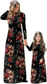 img 4 attached to 👗 Girls' Clothing: PopReal Casual Printed Dresses with Pockets