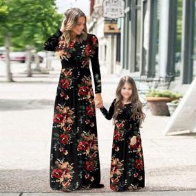 img 3 attached to 👗 Girls' Clothing: PopReal Casual Printed Dresses with Pockets