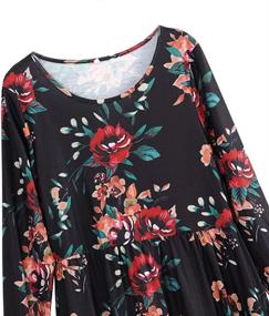 img 2 attached to 👗 Girls' Clothing: PopReal Casual Printed Dresses with Pockets