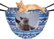 🐱 bohemian style cat hammock: adjustable straps, metal hooks, double-sided & double layer hanging bed for indoor cats logo