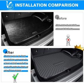 img 1 attached to 🚗 Mixsuper Custom Fit Cargo Liner for 2017-2022 Kia Sportage: All Weather Trunk Mat in Upper Deck Position, Rear Durable Anti-Slip Floor Mat in Black