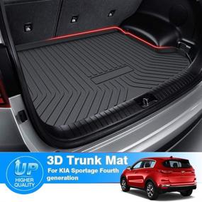 img 3 attached to 🚗 Mixsuper Custom Fit Cargo Liner for 2017-2022 Kia Sportage: All Weather Trunk Mat in Upper Deck Position, Rear Durable Anti-Slip Floor Mat in Black