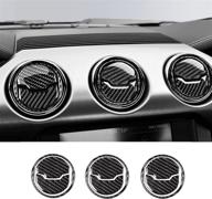 🚀 carbon fiber air outlet sticker interior trim accessories for ford mustang 2015-2022 - meeaotumo logo
