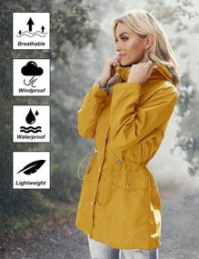 img 1 attached to Bloggerlove Women'S Waterproof Rain Jacket: Lightweight, Striped & Perfect For Outdoor Adventures!