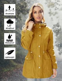 img 2 attached to Bloggerlove Women'S Waterproof Rain Jacket: Lightweight, Striped & Perfect For Outdoor Adventures!