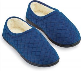 img 2 attached to Cozy Quilted House Slippers With Plush Lining - Collections Etc Cushioned