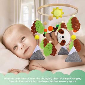 img 3 attached to Sloth-Themed Nursery Décor: Elevate Your Baby'S Room With EVERLOVE Ceiling Mobile For Crib