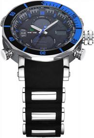 img 2 attached to Waterproof LED Analog Quartz Business Watch With Luxury Silicone Strap For Men And Boys By Weicam