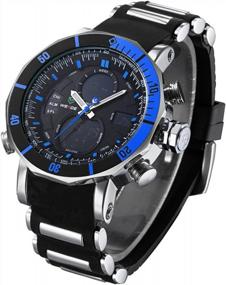 img 1 attached to Waterproof LED Analog Quartz Business Watch With Luxury Silicone Strap For Men And Boys By Weicam