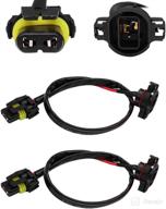 huiqiaods wrangler jk fog light wiring harness kit 5202 h16 to 9006 9005 hb3: enhance your headlight and fog light retrofit work with this 2pcs harness kit logo