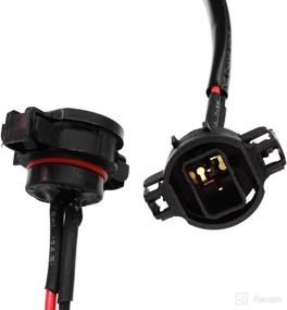 img 2 attached to HUIQIAODS Wrangler JK Fog Light Wiring Harness Kit 5202 H16 to 9006 9005 HB3: Enhance Your Headlight and Fog Light Retrofit Work with this 2Pcs Harness Kit