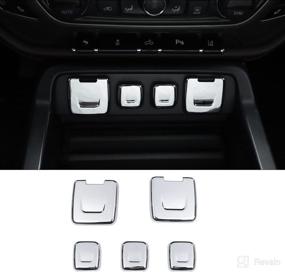 img 4 attached to RT-TCZ Cigarette Lighter Port USB Charging Power Socket Base Lid Trim Cover Interior ABS Accessories For Chevrolet Silverado GMC 2014-2018 Chrome 5PCS