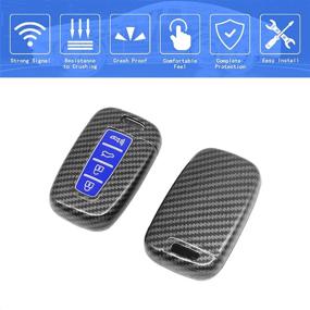 img 2 attached to 🔑 TANGSEN Silicone Rubber Luminous Blue Smart Key Fob Case for Hyundai & KIA Vehicles