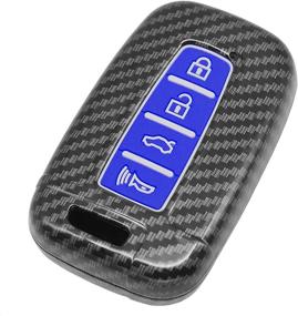 img 4 attached to 🔑 TANGSEN Silicone Rubber Luminous Blue Smart Key Fob Case for Hyundai & KIA Vehicles