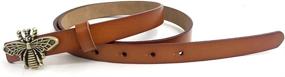 img 1 attached to MoYoTo Womens 0 7″Thin Vintage Leather Women's Accessories : Belts