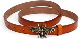 img 2 attached to MoYoTo Womens 0 7″Thin Vintage Leather Women's Accessories : Belts