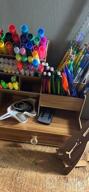 img 1 attached to Organize Your Desk With Marbrasse Upgraded Wooden Pencil Holder - Art Supply & Stationary Organizer Caddy (B16GZ-Cherry) review by Ryan Reiter