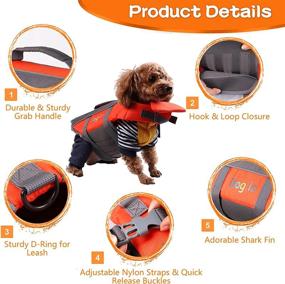 img 1 attached to Jacket Adjustable Buckles Flotation Swimming Dogs