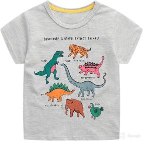 img 4 attached to Dinosaurs Graphic T Shirt Toddler Volcano Apparel & Accessories Baby Girls ~ Clothing