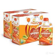 🥕 happy tot organics food love my veggies stage 4, carrot banana mango sweet potato, 4.22 oz pouches (pack of 8) logo